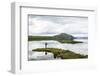 Man Fishing at Thingvallavatn Lake, Thingvellir (Pingvellir) National Park, Golden Circle, Iceland-Yadid Levy-Framed Photographic Print