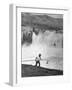 Man Fishing For Salmon in the Columbia River-Peter Stackpole-Framed Photographic Print