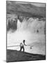 Man Fishing For Salmon in the Columbia River-Peter Stackpole-Mounted Photographic Print