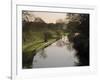 Man Fishing from the Towpath, Worcester and Birmingham Canal, Hanbury, Midlands-David Hughes-Framed Photographic Print