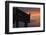 Man fishing from the Tybee Pier at sunrise, Tybee Island, Georgia, USA-Joanne Wells-Framed Photographic Print