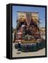 Man Fixing Decoration onto Truck for Diwali Celebrations, Pali District, Rajasthan, India, Asia-Annie Owen-Framed Stretched Canvas