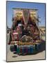 Man Fixing Decoration onto Truck for Diwali Celebrations, Pali District, Rajasthan, India, Asia-Annie Owen-Mounted Photographic Print