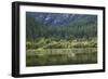 Man Fly-Fishes Out Of His Kayak On Fish Lake Outside Of Conconully, Washington-Hannah Dewey-Framed Photographic Print