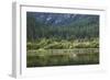 Man Fly-Fishes Out Of His Kayak On Fish Lake Outside Of Conconully, Washington-Hannah Dewey-Framed Photographic Print