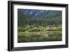 Man Fly-Fishes Out Of His Kayak On Fish Lake Outside Of Conconully, Washington-Hannah Dewey-Framed Photographic Print
