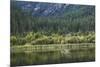 Man Fly-Fishes Out Of His Kayak On Fish Lake Outside Of Conconully, Washington-Hannah Dewey-Mounted Photographic Print