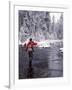 Man Fly Fishing in Fall River, Oregon, USA-Janell Davidson-Framed Photographic Print