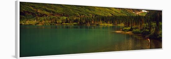 Man Fly Fishing on the Bullhead Lake, Swiftcurrent Valley, Us Glacier National Park, Montana, USA-null-Framed Photographic Print