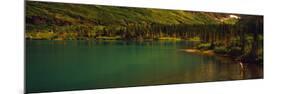 Man Fly Fishing on the Bullhead Lake, Swiftcurrent Valley, Us Glacier National Park, Montana, USA-null-Mounted Photographic Print