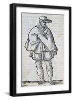 Man from Granada, Engraving-Cesare Vecellio-Framed Giclee Print