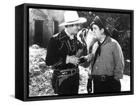 Man From Music Mountain, Gene Autry, Smiley Burnette, 1938-null-Framed Stretched Canvas