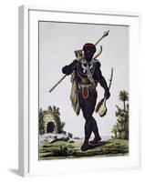 Man from Namaquas Tribe, Africa, Engraving from Encyclopedia of Voyages, 1795-Jacques Grasset de Saint-Sauveur-Framed Giclee Print