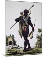Man from Namaquas Tribe, Africa, Engraving from Encyclopedia of Voyages, 1795-Jacques Grasset de Saint-Sauveur-Mounted Giclee Print