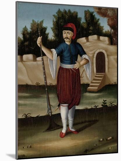 Man from the Albanian Coast-Jean Baptiste Vanmour-Mounted Art Print