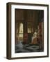 Man Handing a Letter to a Woman in the Entrance Hall of a House, 1670-Pieter de Hooch-Framed Giclee Print