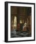 Man Handing a Letter to a Woman in the Entrance Hall of a House, 1670-Pieter de Hooch-Framed Giclee Print
