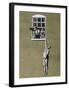 Man Hanging out of Window-Banksy-Framed Giclee Print