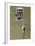 Man Hanging out of Window-Banksy-Framed Giclee Print