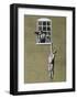 Man Hanging out of Window-Banksy-Framed Giclee Print