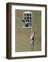 Man Hanging out of Window-Banksy-Framed Giclee Print