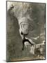Man Hangs Onto Eye at Mount Rushmore-null-Mounted Premium Photographic Print