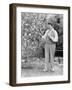 Man Harvesting Oranges from His Tree-null-Framed Photo