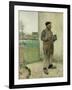 Man Having Just Painted His Fence-Jean Francois Raffaelli-Framed Giclee Print