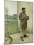 Man Having Just Painted His Fence-Jean Francois Raffaelli-Mounted Giclee Print