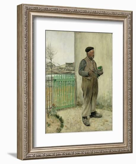 Man Having Just Painted His Fence-Jean Francois Raffaelli-Framed Giclee Print