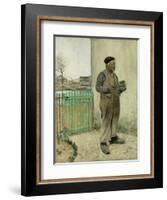 Man Having Just Painted His Fence-Jean Francois Raffaelli-Framed Giclee Print