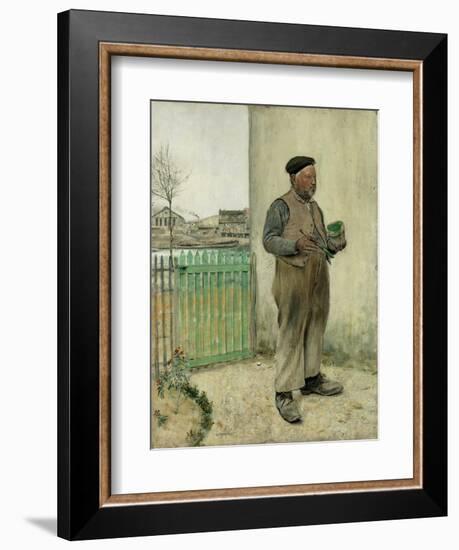 Man Having Just Painted His Fence-Jean Francois Raffaelli-Framed Giclee Print