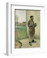 Man Having Just Painted His Fence-Jean Francois Raffaelli-Framed Giclee Print