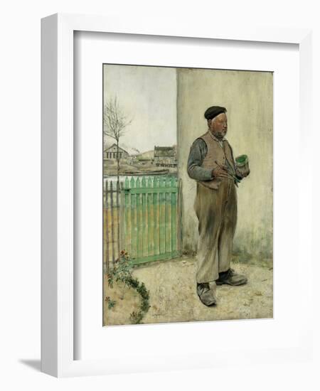 Man Having Just Painted His Fence-Jean Francois Raffaelli-Framed Giclee Print