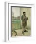 Man Having Just Painted His Fence-Jean Francois Raffaelli-Framed Giclee Print