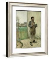 Man Having Just Painted His Fence-Jean Francois Raffaelli-Framed Giclee Print