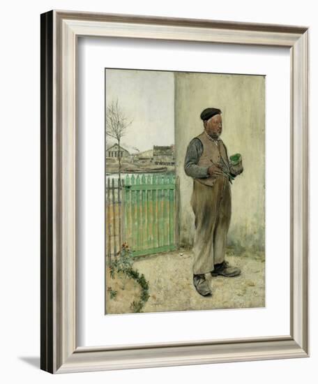 Man Having Just Painted His Fence-Jean Francois Raffaelli-Framed Giclee Print