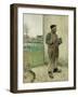 Man Having Just Painted His Fence-Jean Francois Raffaelli-Framed Giclee Print