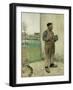 Man Having Just Painted His Fence-Jean Francois Raffaelli-Framed Giclee Print