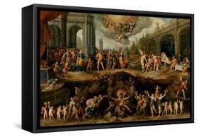 Man Having to Choose Between the Virtues and Vices, 1635-Frans Francken the Younger-Framed Stretched Canvas