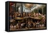 Man Having to Choose between the Virtues and Vices-Frans II Francken-Framed Stretched Canvas