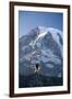 Man Hiking in Mt. Rainier National Park, Washington-Justin Bailie-Framed Photographic Print