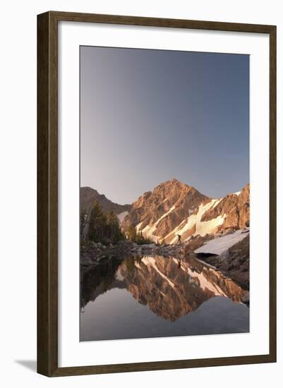 Man Hiking In Upper Paintbrush Canyon In Grand Teton National Park, Wyoming-Austin Cronnelly-Framed Photographic Print