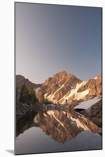 Man Hiking In Upper Paintbrush Canyon In Grand Teton National Park, Wyoming-Austin Cronnelly-Mounted Photographic Print