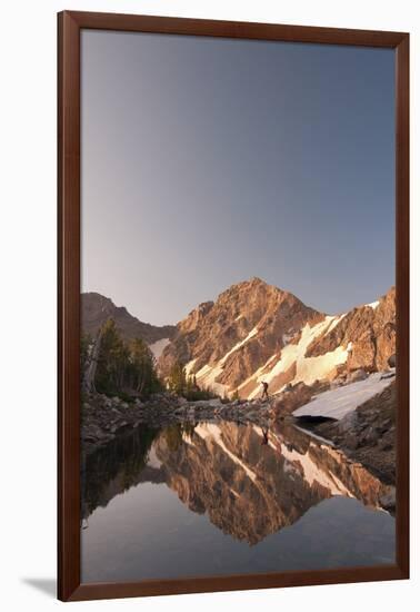 Man Hiking In Upper Paintbrush Canyon In Grand Teton National Park, Wyoming-Austin Cronnelly-Framed Photographic Print