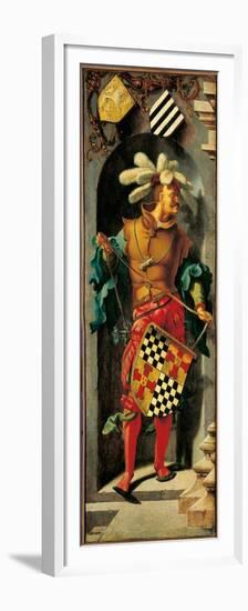 Man Holding Coat of Arts, from Healing of the Blind Man Triptych-Lucas Van Leyden-Framed Premium Giclee Print