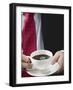 Man Holding Cup of Coffee-null-Framed Photographic Print