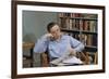 Man Holding Newspaper While Thinking-William P. Gottlieb-Framed Photographic Print