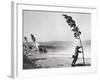 Man Holding onto Tree during Hurricane Carol-Stanley Hall-Framed Photographic Print