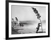 Man Holding onto Tree during Hurricane Carol-Stanley Hall-Framed Photographic Print